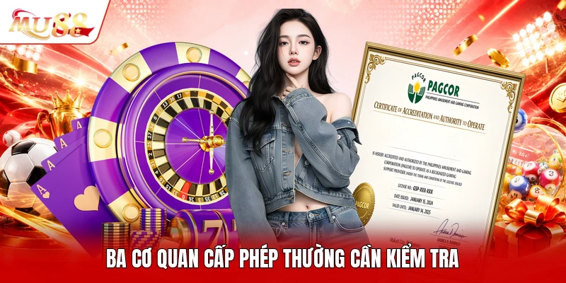 Ba cơ quan cấp phép thường cần kiểm tra