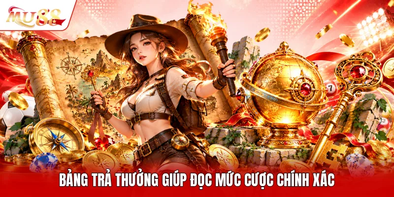 Bảng trả thưởng giúp đọc mức cược chính xác